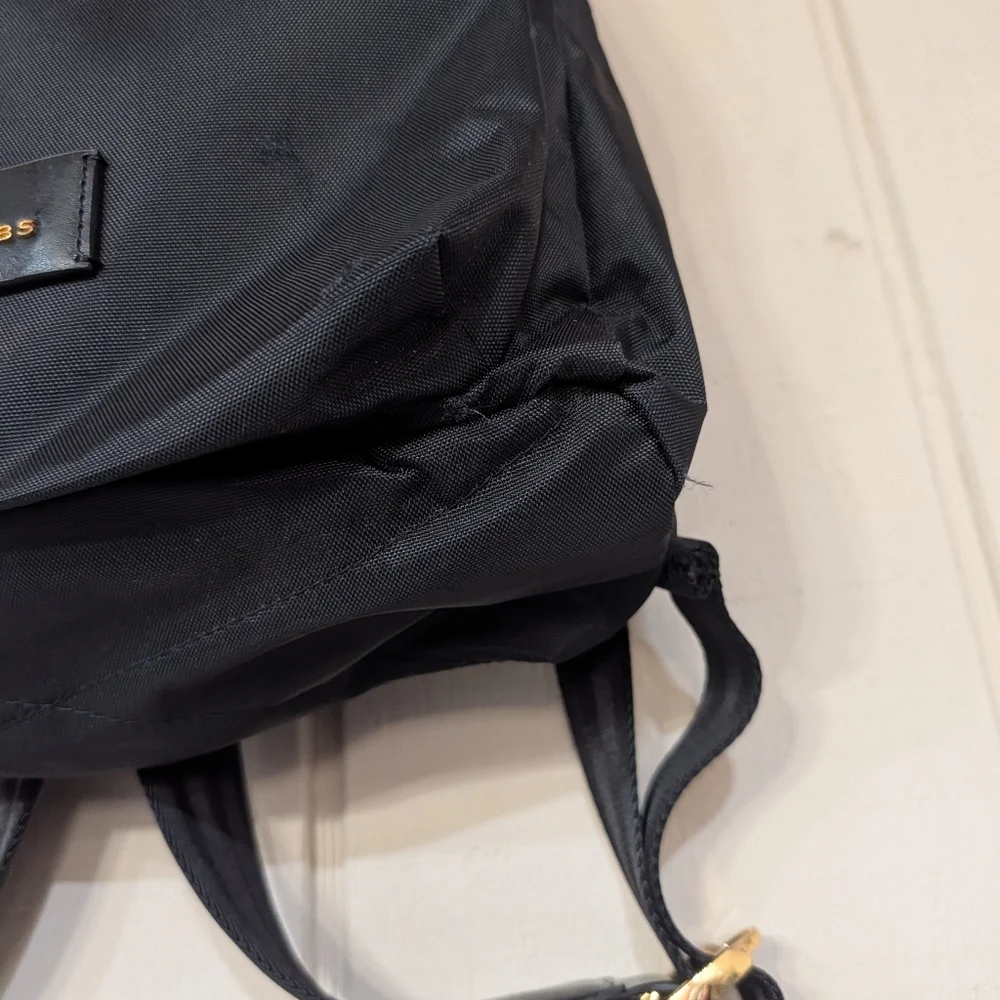 Marc Jacobs Varsity‎ Black Nylon Backpack Gold Hardware
